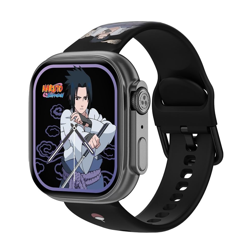 Abyx Fit Touch 5 - Sasuke Edition inteligentny zegarek z ekranem dotykowym AMOLED 1,75 cala, funkcja telefonu, monitorowanie stanu zdrowia (ciśnienie krwi, tętno, sen, SpO2) i sport.