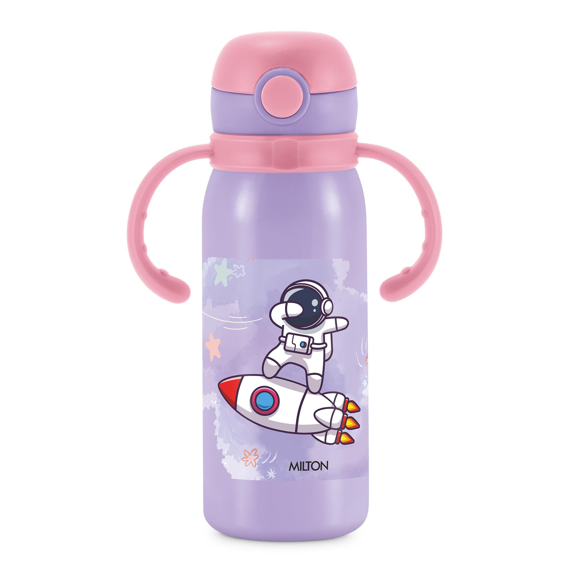 MILTON Fountain 650 ISI Certified Stainless Steel Water Bottle, Leak Proof, Rust Proof, Single walled,1 Yr Warranty, Ideal Sipper Water Bottle for School Kids Bottle, 625 ml, Purple (Astronaut)
