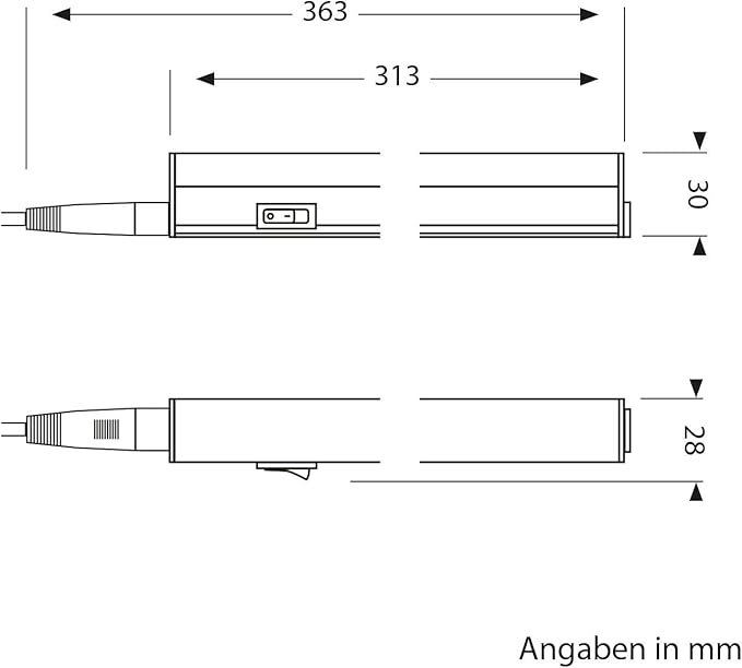 Parlat parlat LED onderkast armatuur RIGEL, stekker, 31cm, 4 W, 445lm, wit photo 3