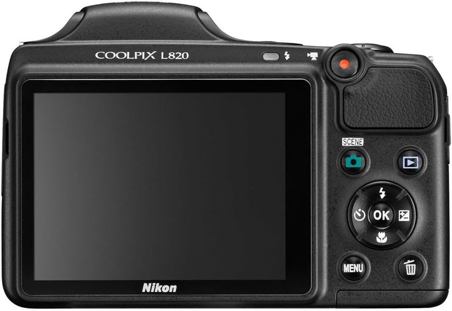 Nikon COOLPIX L820 16 MP CMOS Digital Camera with 30x Zoom Lens and Full HD 1080p Video (Black) (OLD MODEL)