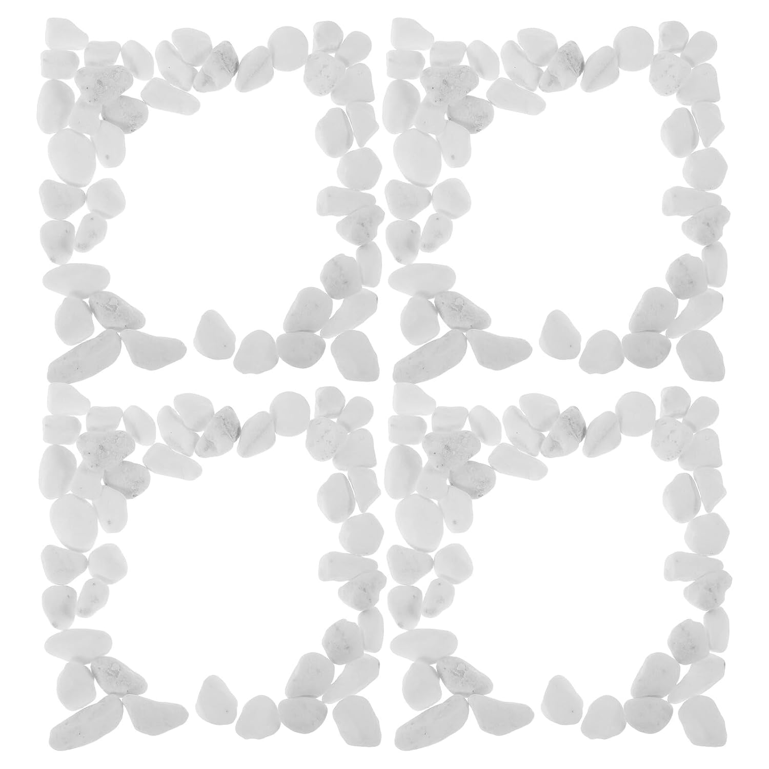 White Decorative Landscaping Stones 2lb (8-12mm) for Garden Path, Aquarium Gravel, Indoor Outdoor Flower Pot Pebbles for Plant Decoration and Fish Tank Landscaping