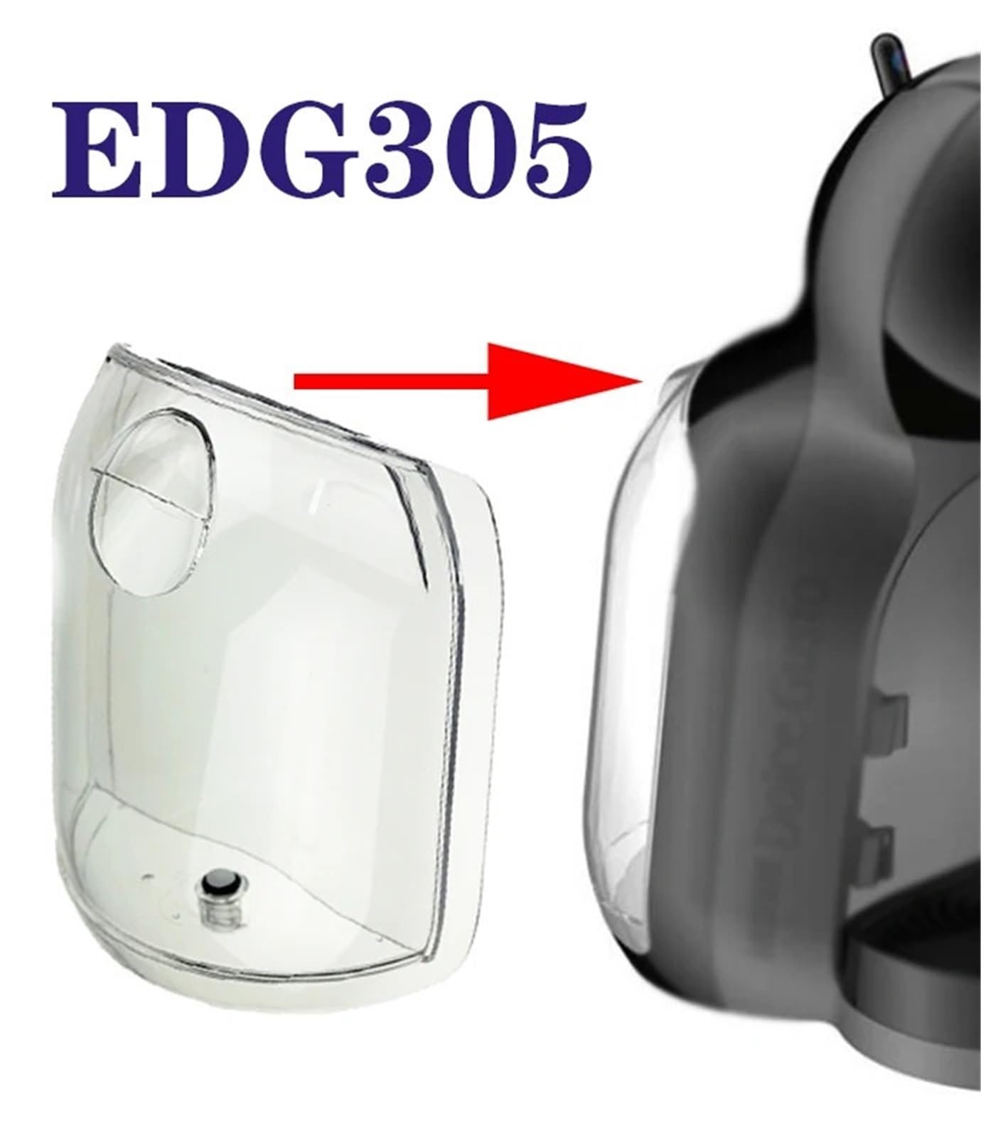 Depósito De Agua EDG305 For Cafeteras, Compatible Con NESCAFÉ Y Dolce Gusto. Repuesto De Depósito De Agua.