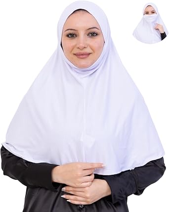 Prien Easy To Wear Hijab For Women, Muslim Instant Turban With Niqab, Islamic Clothes, Soft Scarf For Prayer, Abaya, Khimar