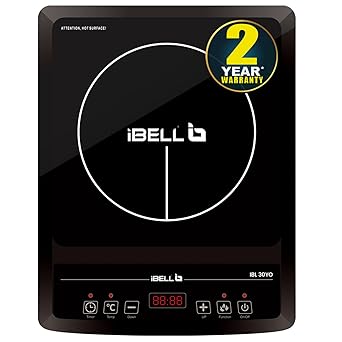 IBELL 30YO 2000W Induction Cooktop with Auto Shut Off & Overheat Protection, 2-Year Warranty (Black)
