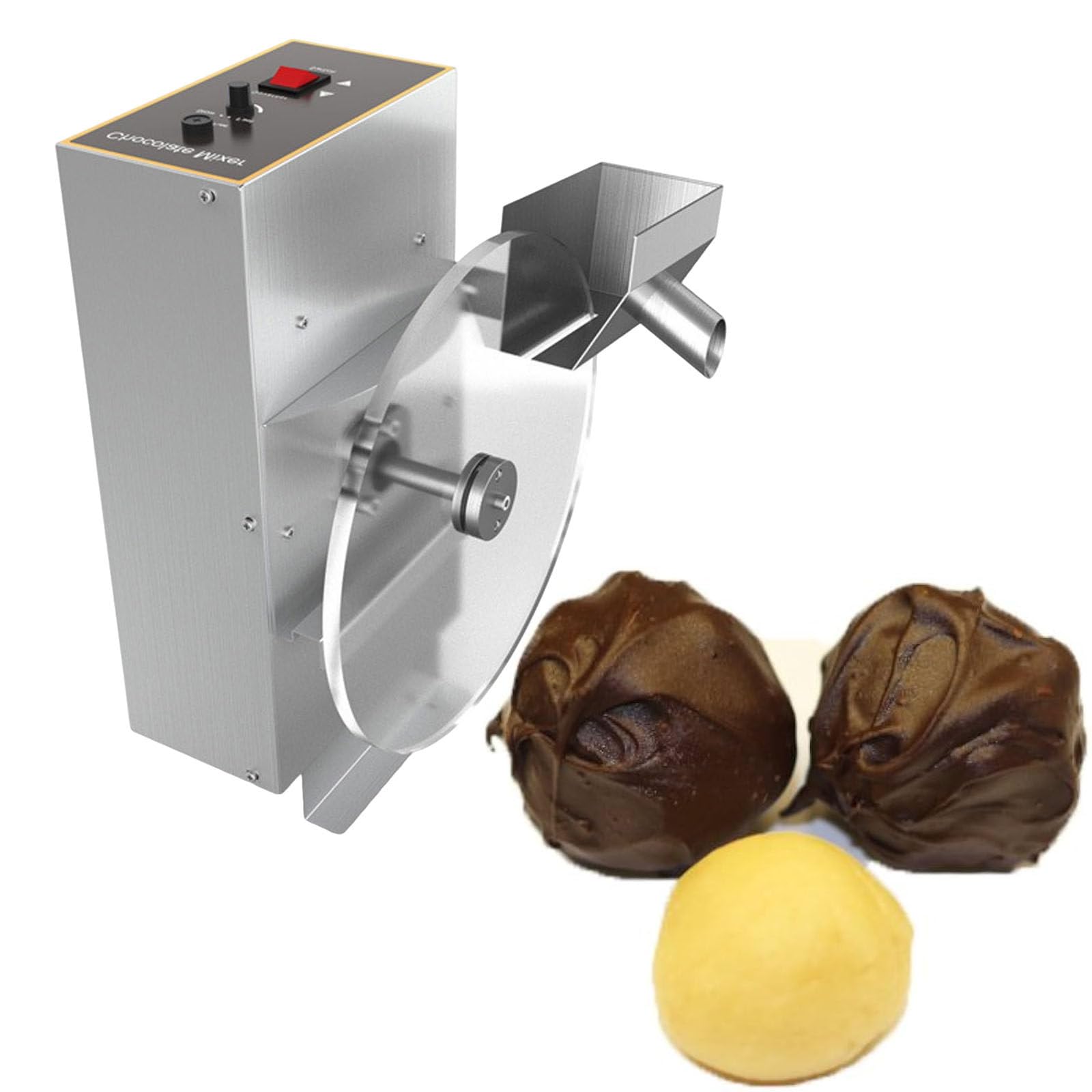 Stainless Steel Chocolate Tempering Machine Chocolate Wheel Mixer, Chocolate Melting Pot Mixer Tempering Maker, Electric Commercial Chocolate Warmer and Melter, Speed Adjust Range: 35~55RPM,220V