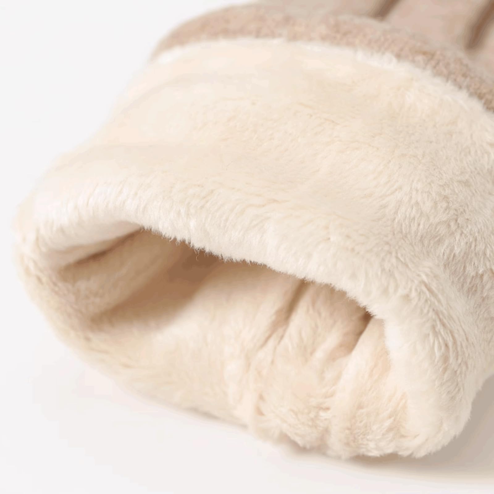 Cálido Manoplas de Lana con Dedos para Pantalla táctil, Guantes cálidos con Forro Polar, Guantes Gruesos y Suaves, Guantes de Punto de Talla única, Decorativos cómodo