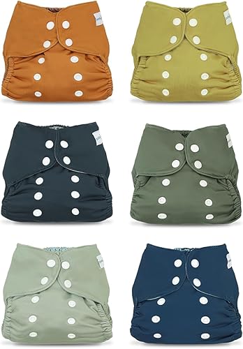 babygoal Funda de tela para bebés preplegados, planos o pañales ajustados, ajustable, reutilizable, impermeable