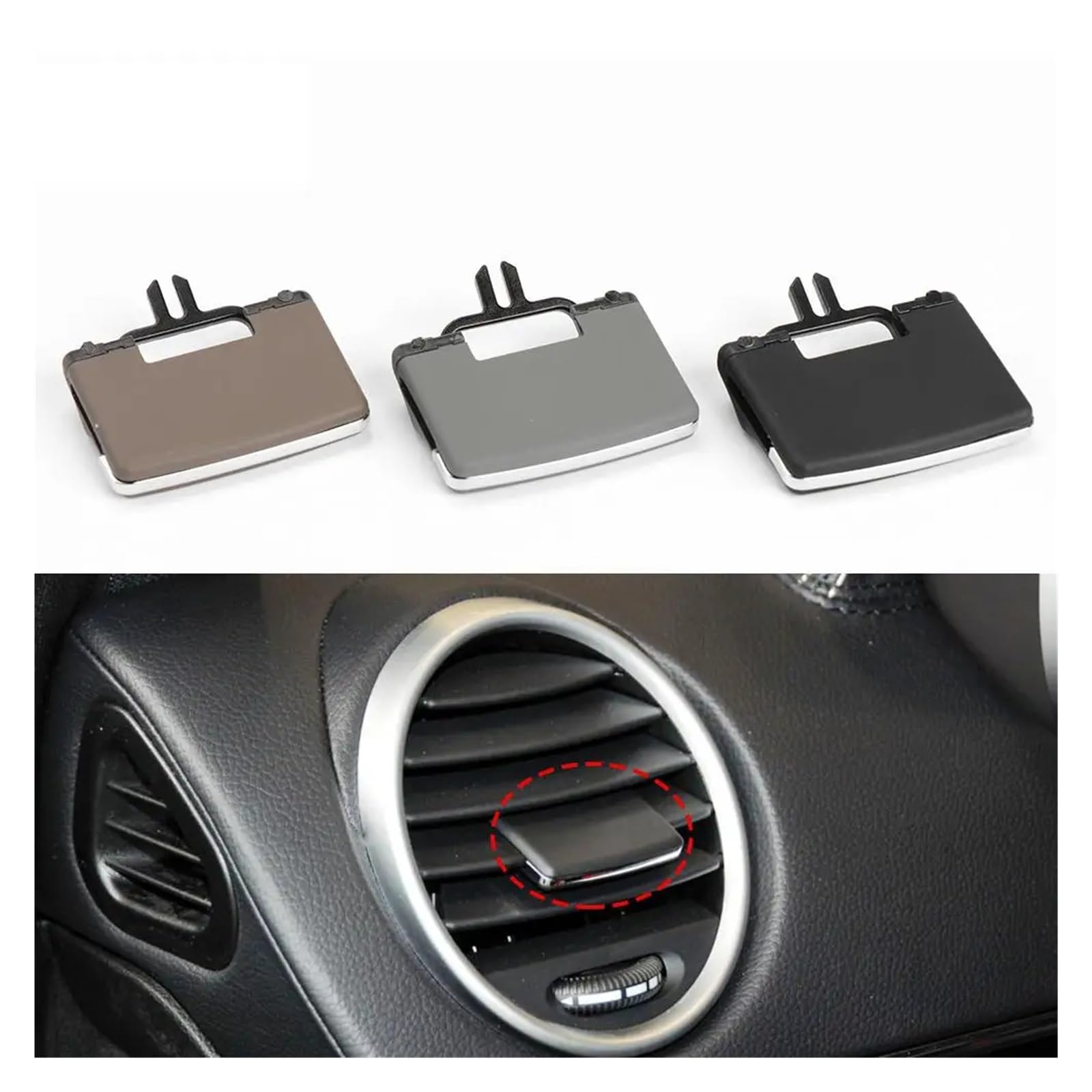 Zestaw naprawczy zaczepu kratki nawiewu klimatyzacji, pasuje do Mercedesa benz, W164 X164 ML GL klips do kratki klimatyzacji(Black 1pc)