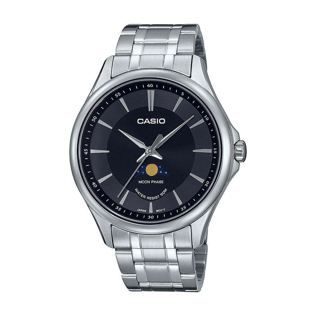 Casio Analog Black Dial Mens Watch-MTP-M100D-1AVDF Stainless Steel, Silver Strap (B0C96LM7Z2) Amazon Price History, Amazon Price Tracker