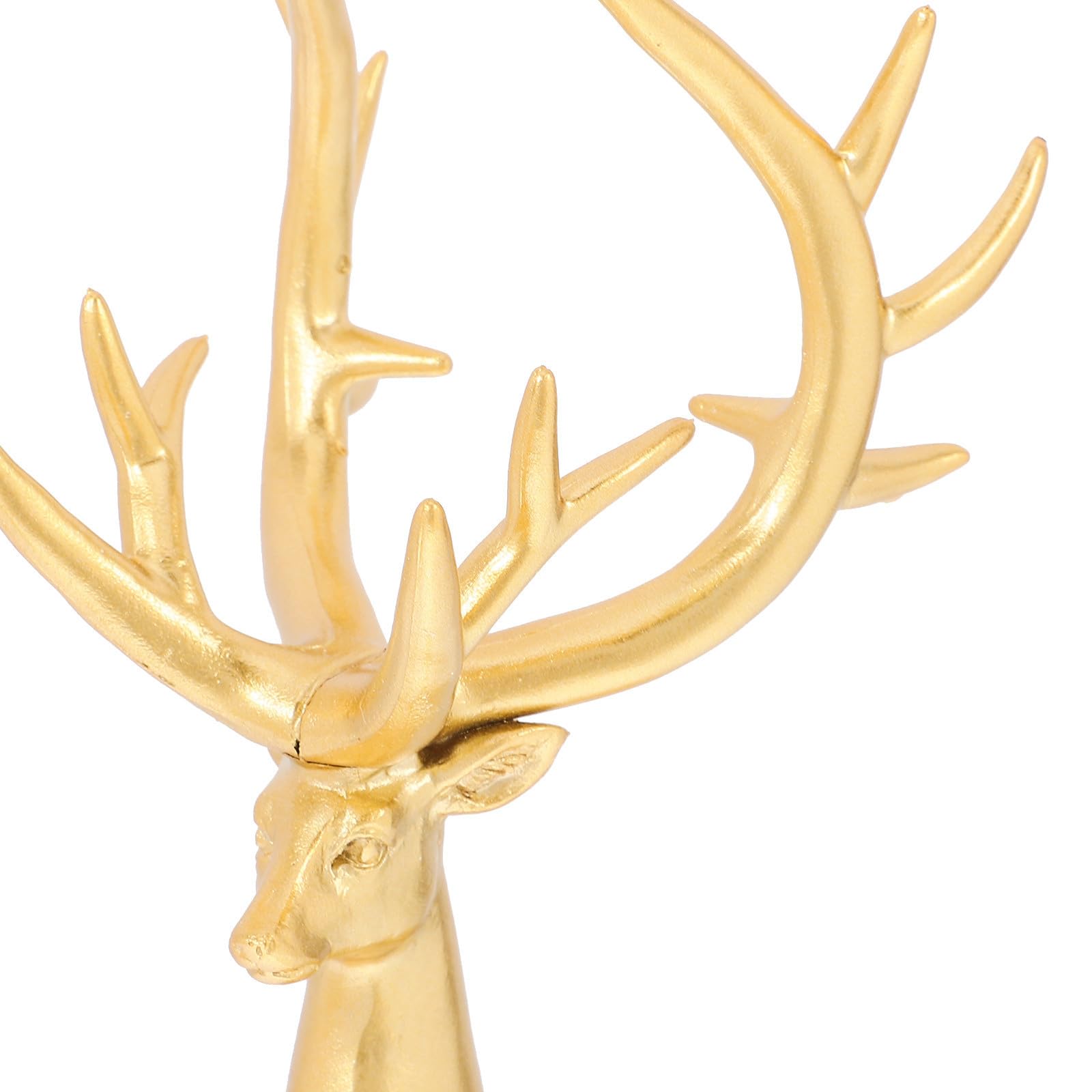 Toyvian 8 Piezas Estatua de Reno de Resina Dorada, Par Decorativo para