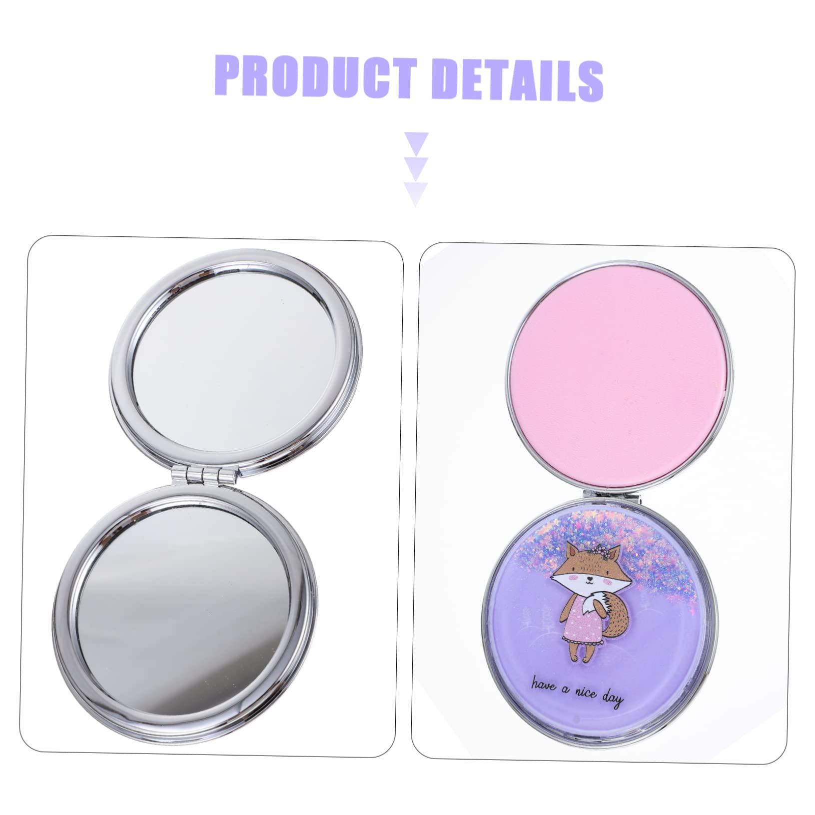 Healeved 5 Specchietti Compatti Pieghevoli Per Il Trucco Da Donna Mini Specchietti Rotondi Portatili Delicati Specchietti Da Mano Accessori Da Viaggio Multifunzione
