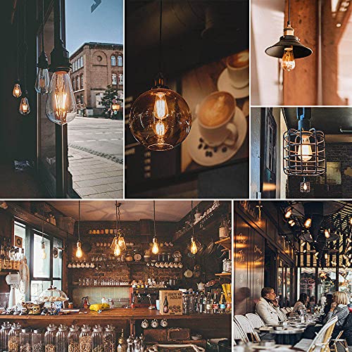 LED Vintage Edison-gloeilamp, Edison E27-schroeflamp 4W (40W-equivalent) Retro energiebesparende vintage gloeilamp… - Afbeelding 8