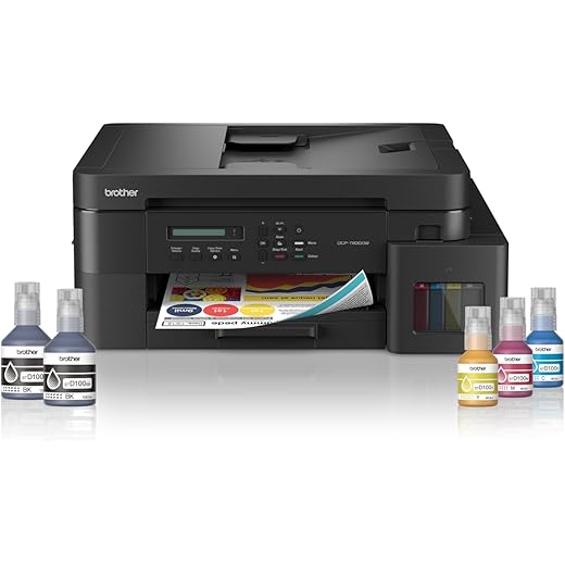 Brother Ink Tank DCP-T830DW (New Launch) WIFI Auto Duplex Color Printer (Print Scan Copy),ADF,LAN, PrintUpto 15K Pages Black & 5K Color Each for(CMY),Extra Black Ink,80 Sheet MP Tray,Free Installation