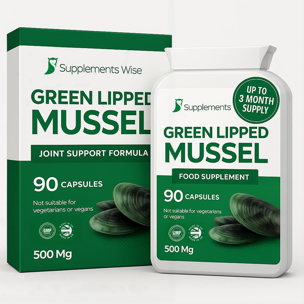 Green Lipped Mussel for Dogs - Also for Humans - 90 x 500mg - Green Lipped Mussel Capsules - Pure New Zealand Powder - Hip, Knee and Joint Care Supplement - Naturally Contains Omega 3