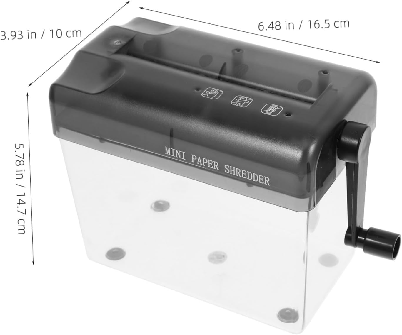 Veemoon Convenient Manual Paper Shredder Portable Hand-Crank File Cutter for Home Office Use Compact and Lightweight Design for School Family Securely Protects Privacy and Information