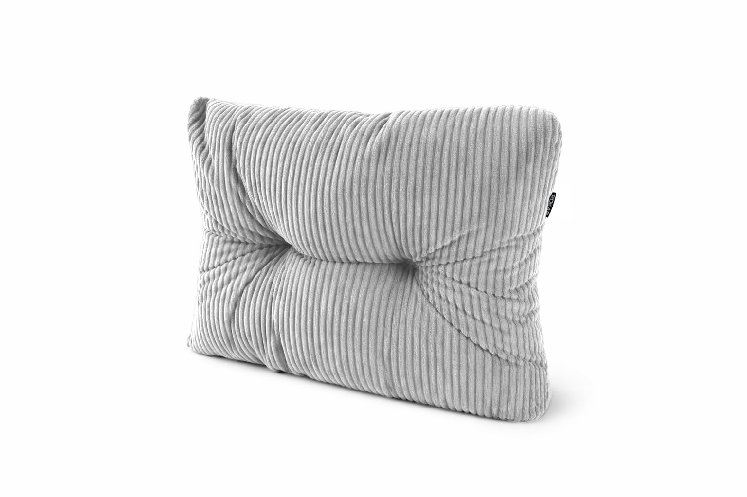POKAR Pallet Side Cushion 60x40x12 cm in Corduroy | Tufted Cushion for Euro Pallet Furniture | Side Backrest for Corner Garden Sofa | Outdoor and Indoor Use | Oeko-Tex | Made in EU | Grey