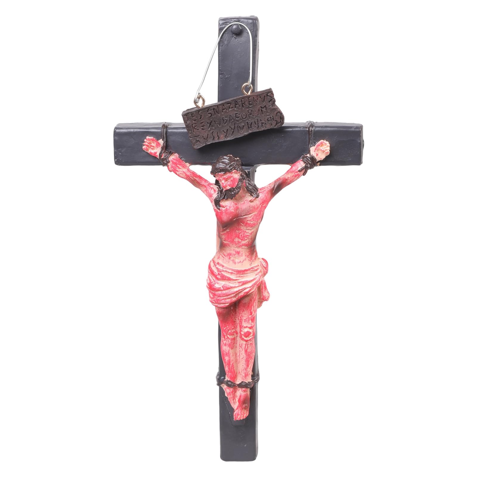 hogtnd Wooden Cross Statue Crucifix Wall Decor Church Wall for Party Church