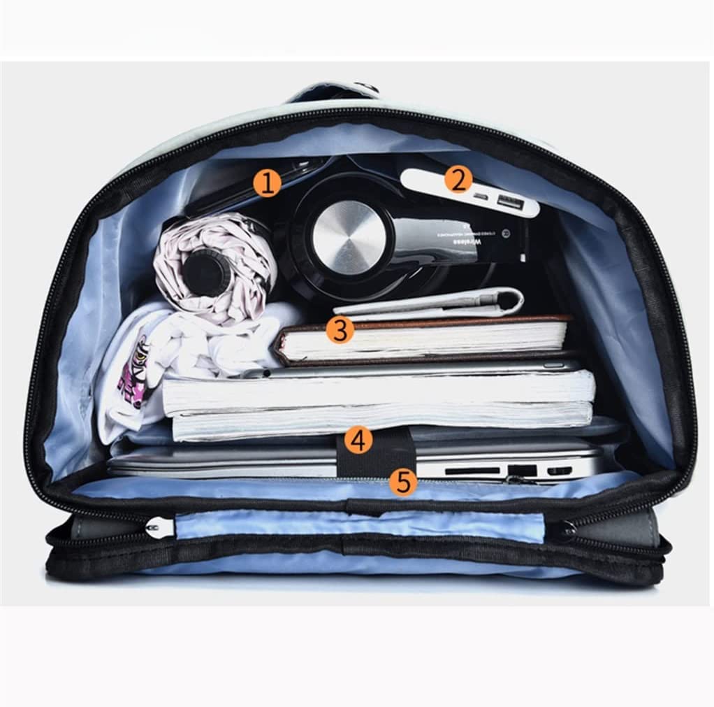Mochilas De Cuero De 14 Pulgadas Mochilas Impermeables Para Computadora Portátil De Cuero Con Usb De Ciudad Mochila De Viaje Informal Para Estudiantes Mochila