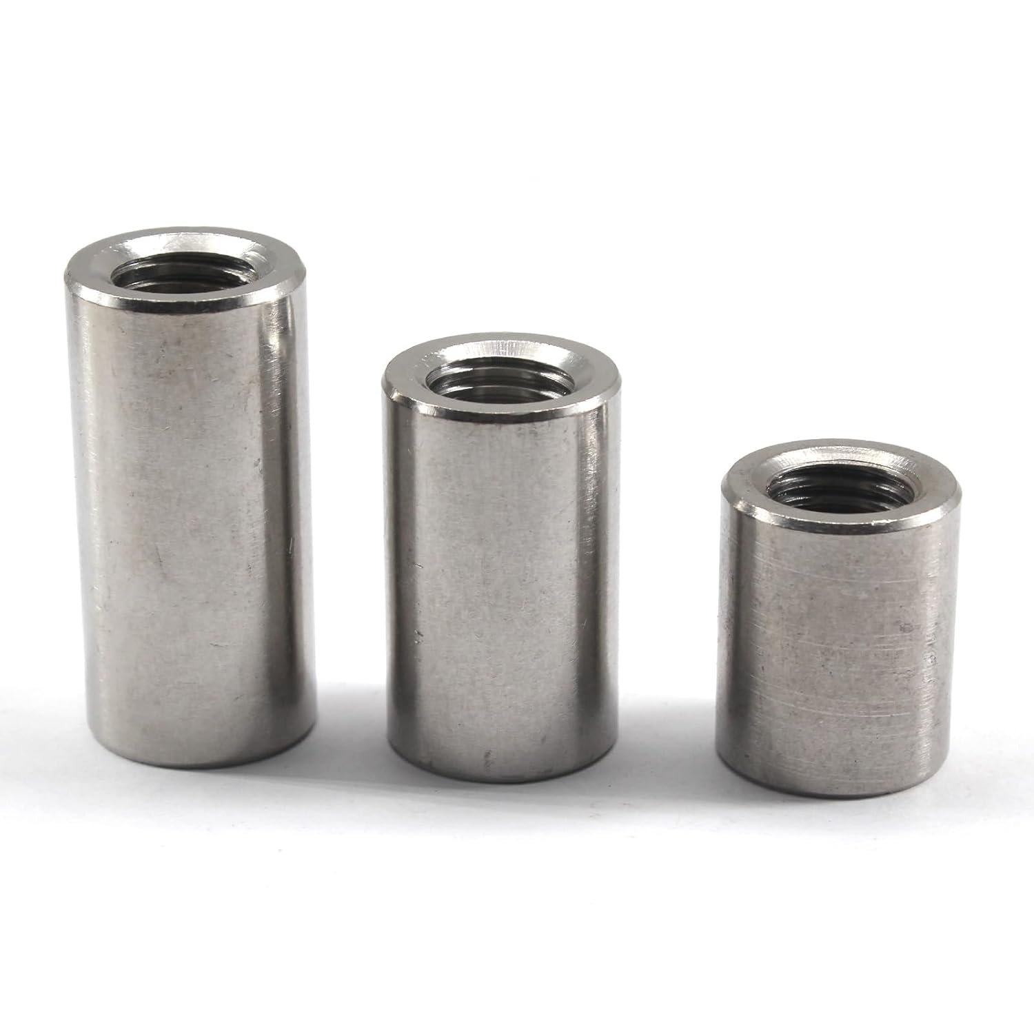 (4 Pieces) M16 24x50mm Round Connector Nuts 304 Stainless Steel Sleeve Nuts Long Rod Coupling Nut