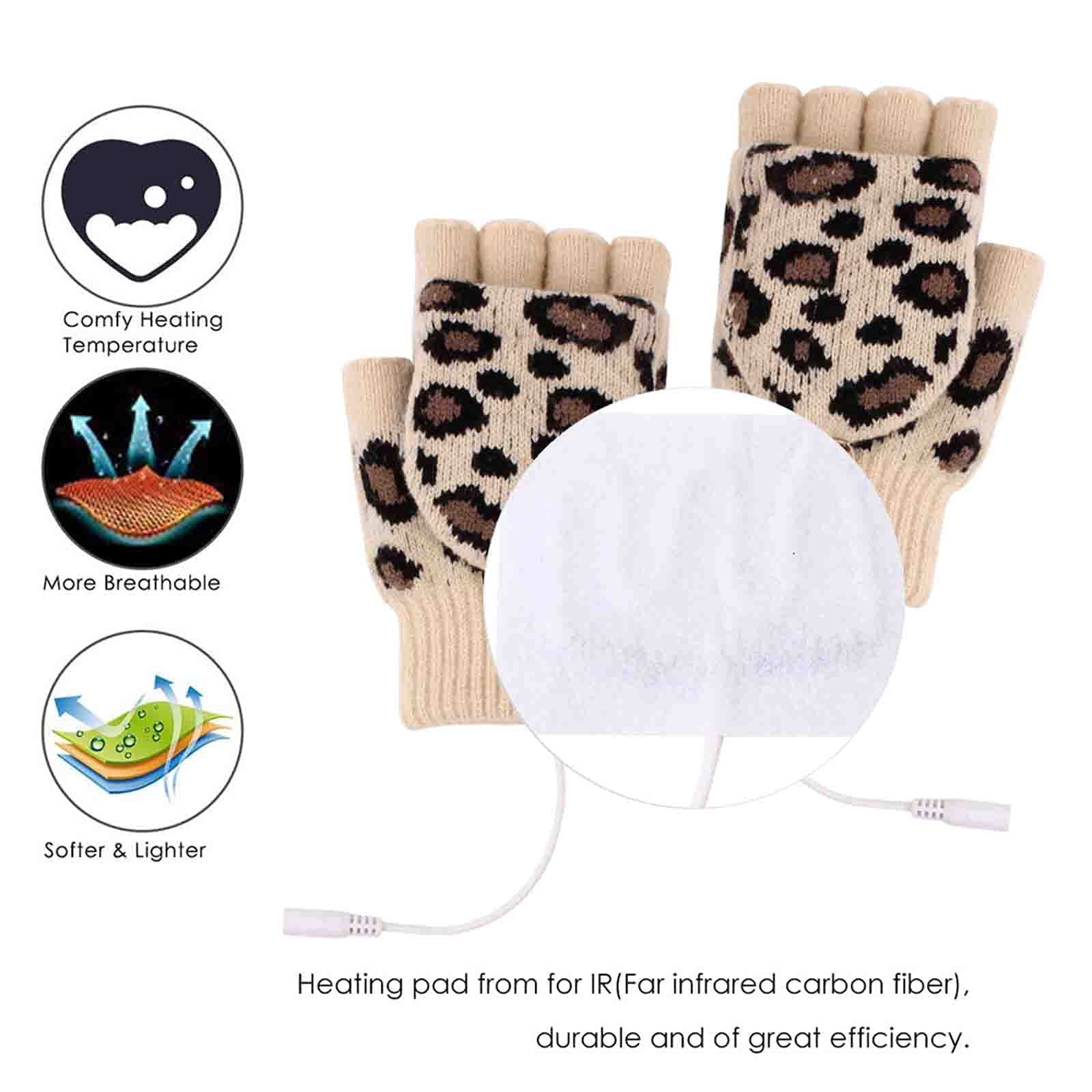 Gants Chauffants USB Victop - 3 Niveaux De Chaleur - Compatibles écran Tactile - Homme/Femme