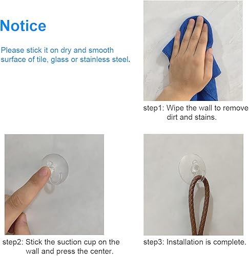 Miniatura 6 de 12 ventosas grandes con ganchos de plástico transparente de 2 pulgadas para ventanas de vidrio, festivales, fiestas, decoración temática de