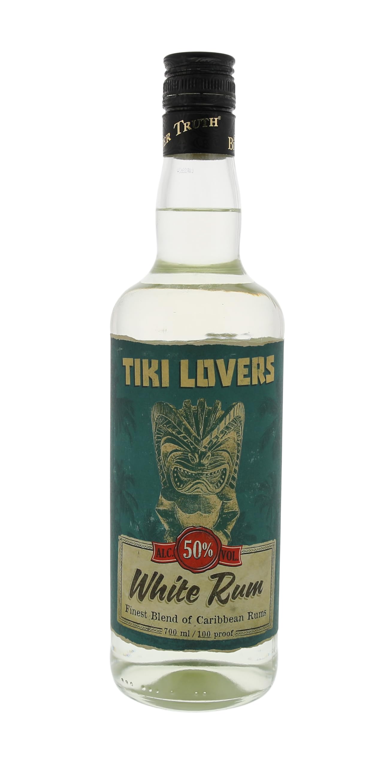 Tiki Lovers White Rum - 50% ABV, 70cl - Designed for Tiki Cocktails by The Bitter Truth - A blend of aged and unaged rums from across the Caribbean with distinctive Jamaican rum character.
