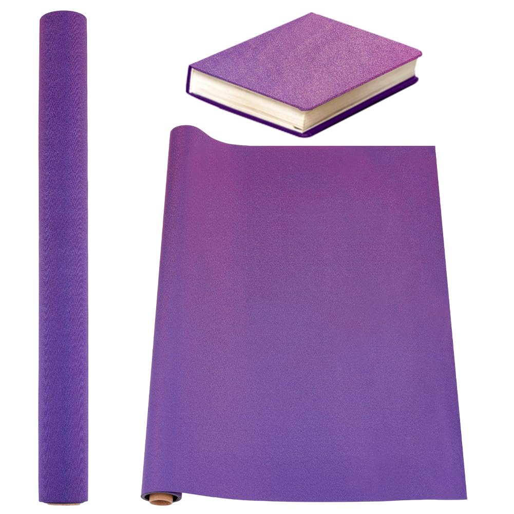 OLYCRAFT Tessuto per Rilegatura di Libri Glitter Viola da 120x43cm Superficie in Tessuto con Retro in Carta Tessuto per Rilegatura di Libri A Trama Stretta Superficie in Tessuto per Rilegatura