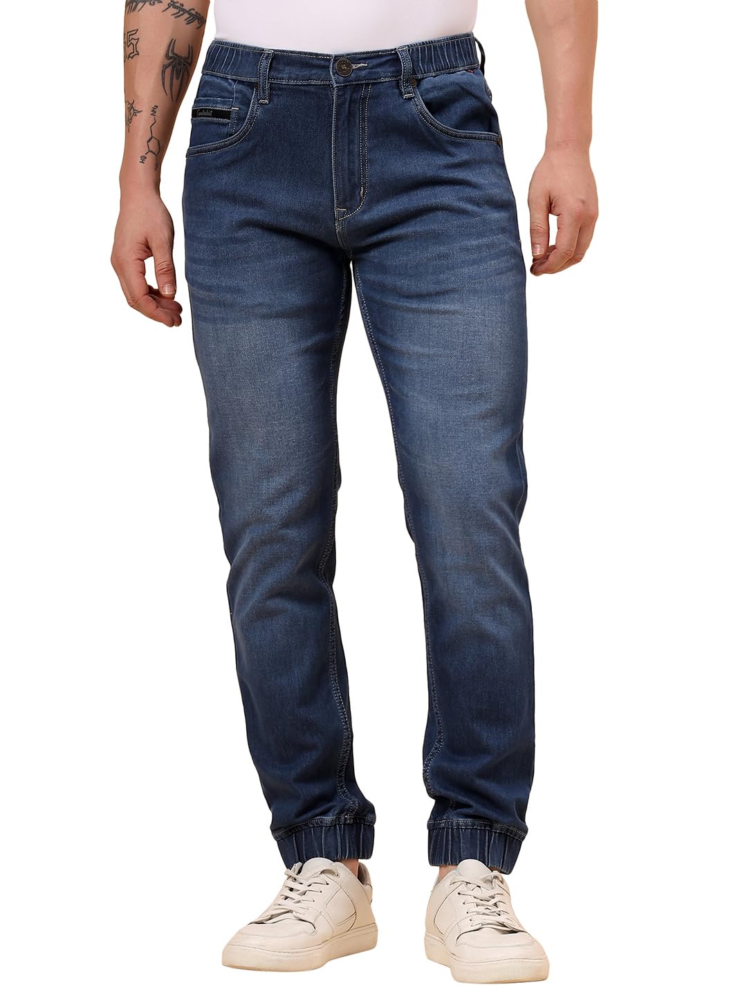 Men Denim Solid Full Length Regular Fit Jogger (P_MJOG00011)-image-9