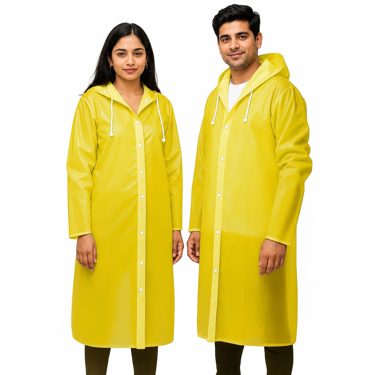 Raincoat for Men & Women | Reusable Hooded Rain Wear | Lightweight 140 GSM Rain Coat with Snap Buttons | Full Length Unisex Rain Coat for Travel, Bike Riding & Monsoon-image-8