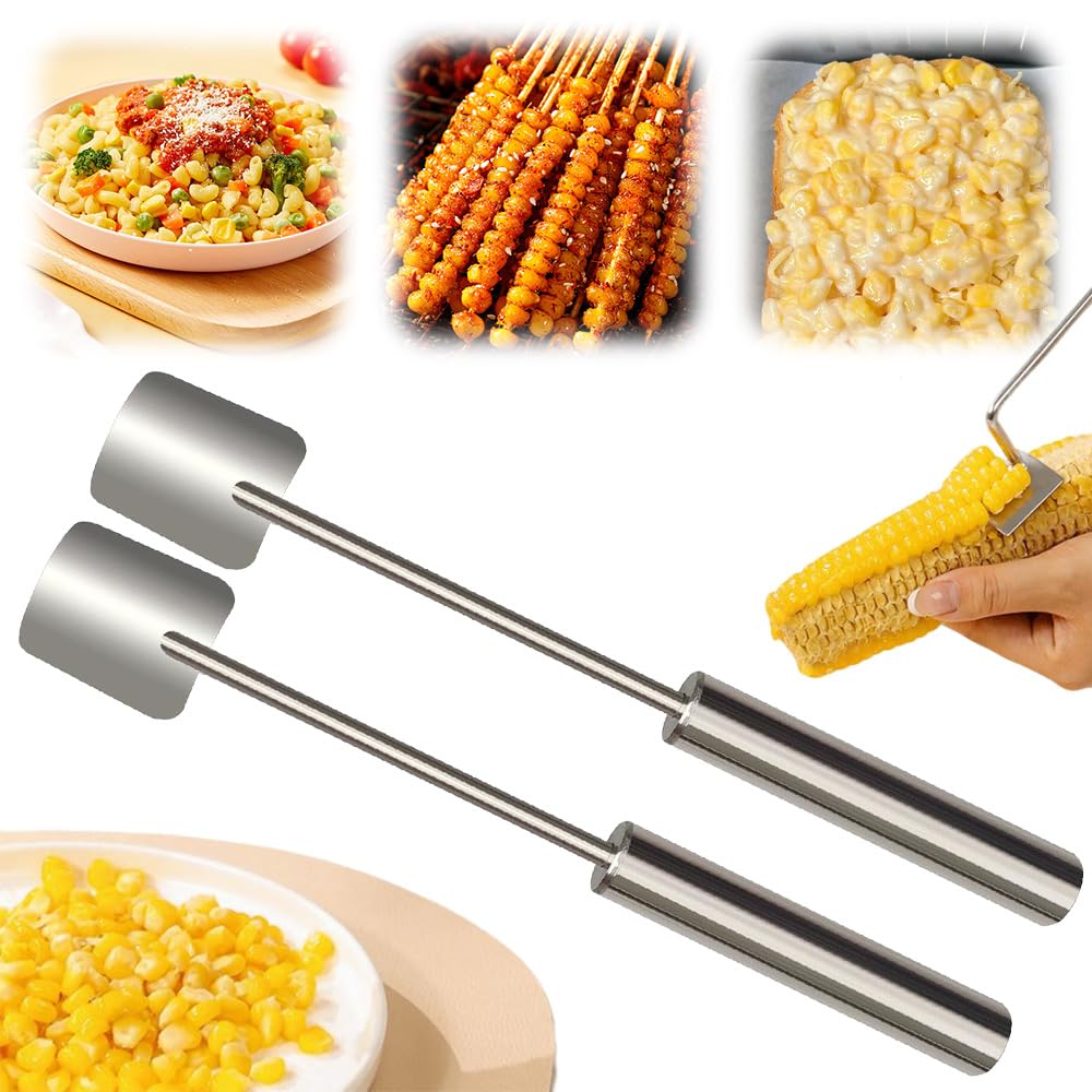 Easy Clean Corn Cob Peeler, 2025 Upgraded Stainless Steel Corn Stripper for Corn on the Cob, Fast and Safe, Suitable for Home Kitchens, Restaurant