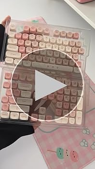 Amazon.com: Womier MOA Keycaps, Pink Cute PBT Keycaps Dye