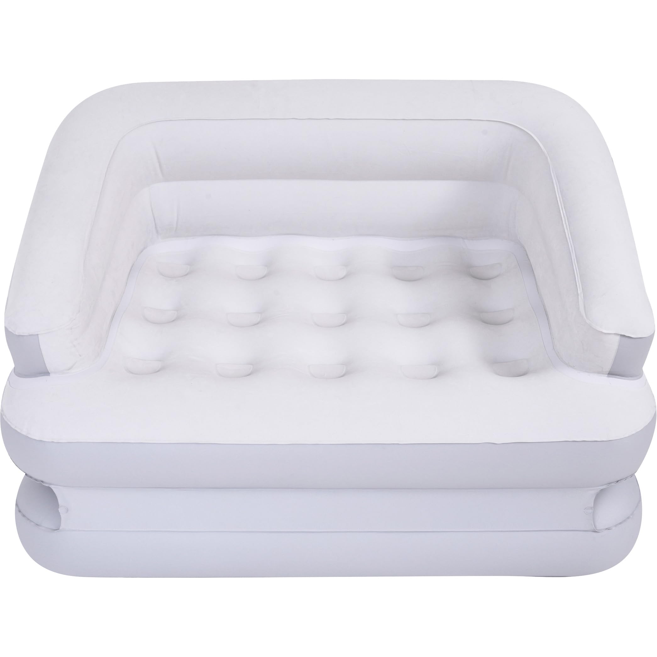 Avenli divano gonfiabile trasformabile in letto matrimoniale – Sofa bed 198x138x62 cm grigio bianco per 2 persone – materasso gonfiabile matrimoniale e divano letto gonfiabile da interno