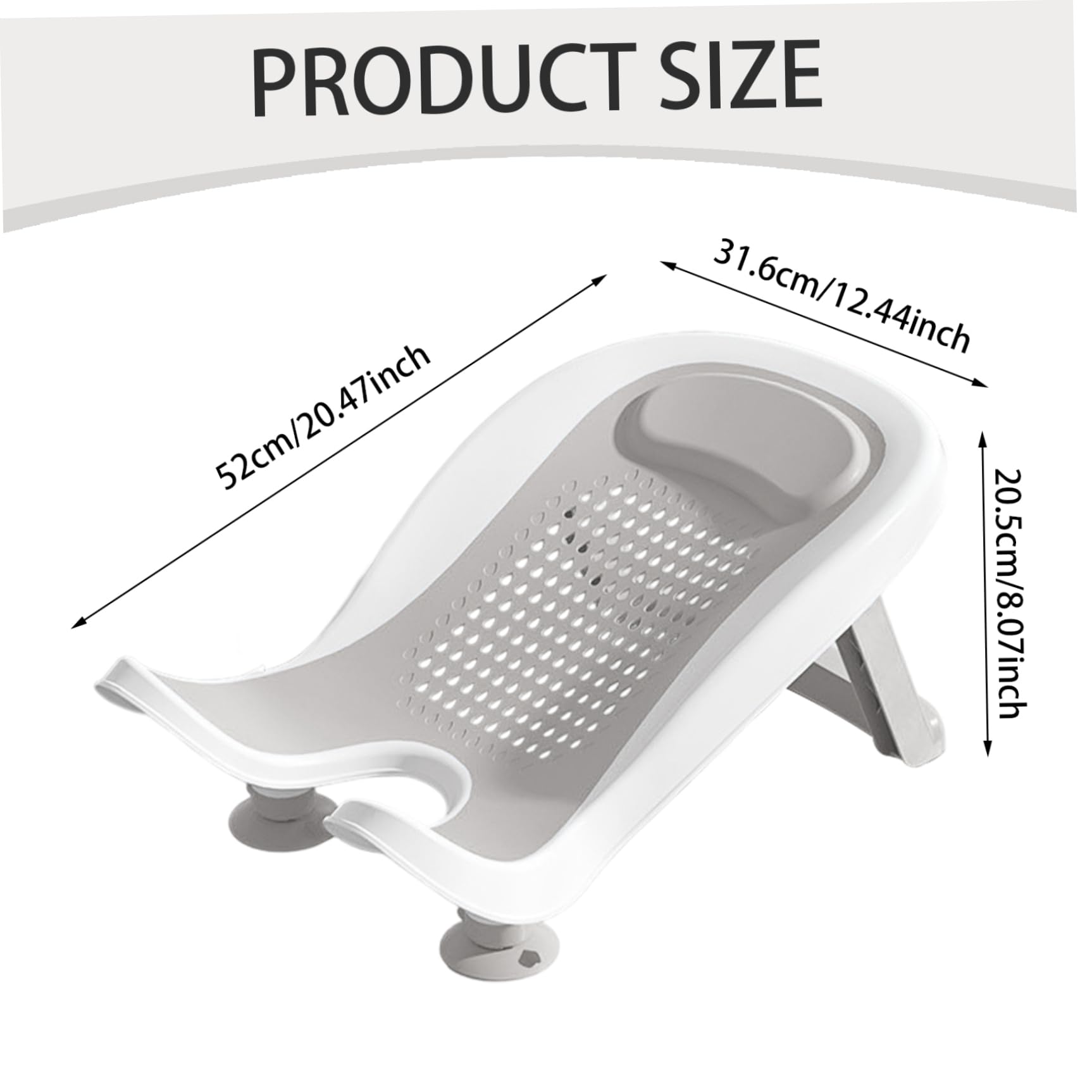Vaschetta per il lavandino, Vaschetta per il lavandino con ventosa, da bagno portatile multifunzionale con gambe pieghevoli, Strumento per lavaggio del supporto dei glutei per la vasca d