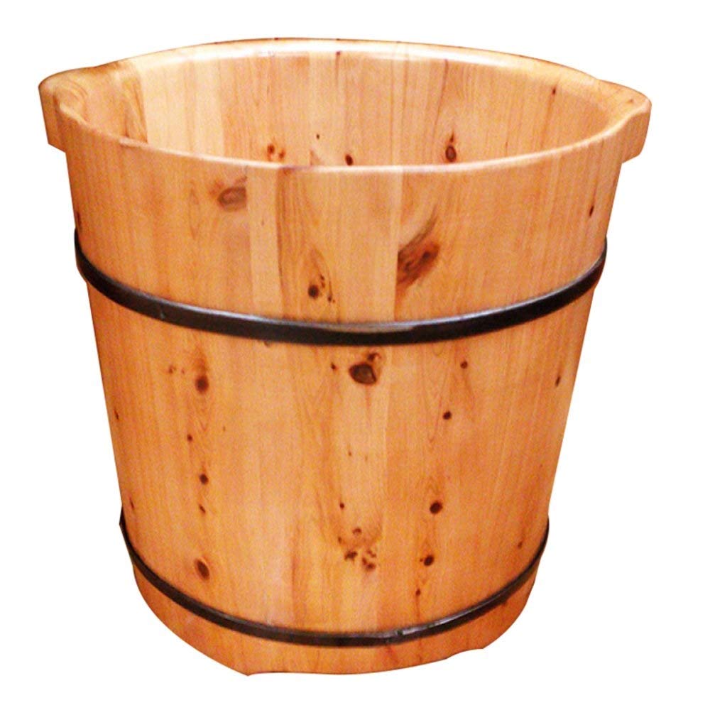 Buy HapHomeSPus Wooden Barrels Pedicure Basin 37cm Foot Bath Barrel