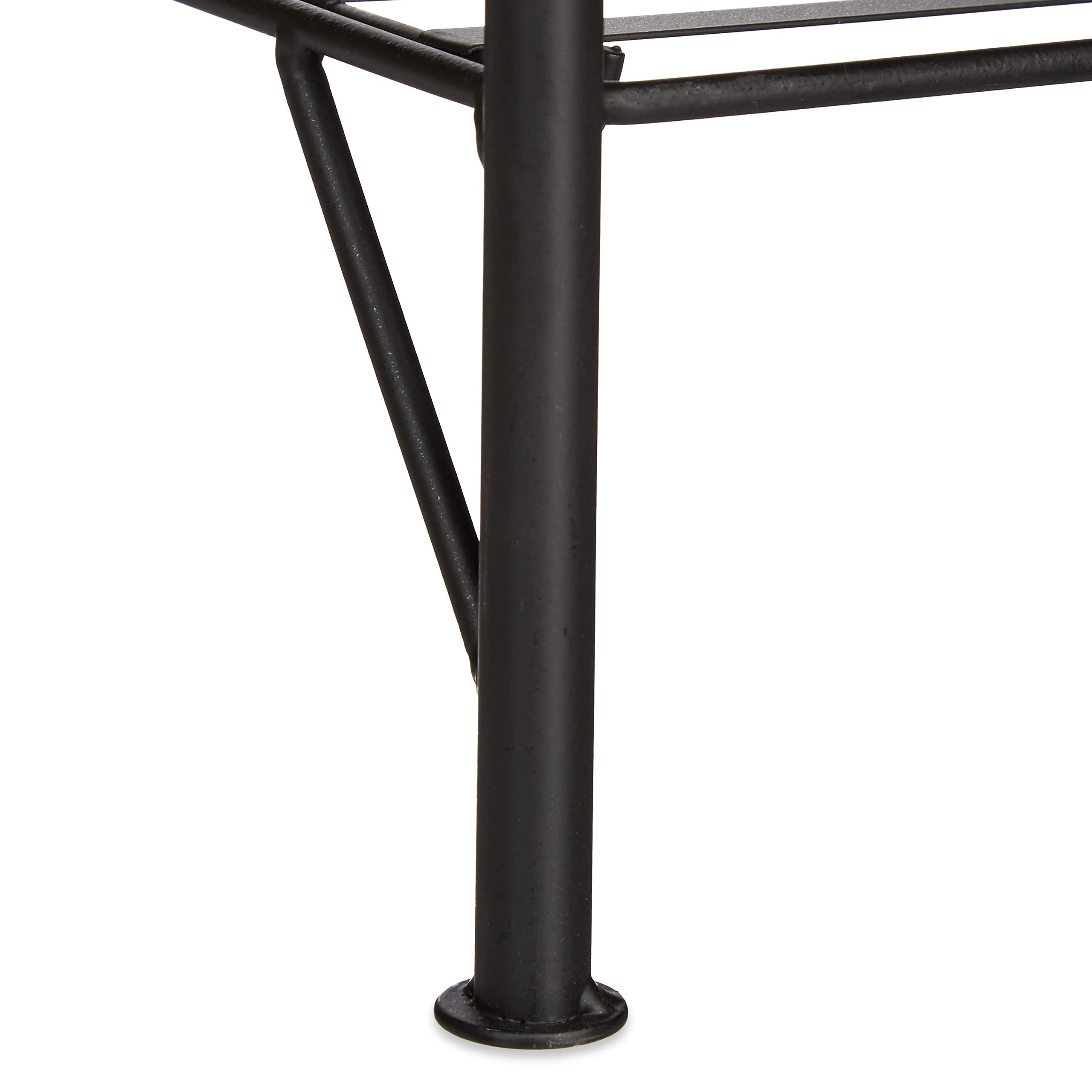 Relaxdays Etagère à fleurs en métal 4 niveaux meuble plantes pliable présentoir HxlxP 157 x 44 x 24 cm, noir
