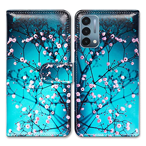 Image of Bcov Case for OnePlus Nord N200 5G, Plum Blossom Flower Leather Flip Phone Case Wallet Cover with Card Slot Holder Kickstand for OnePlus Nord N200 5G
