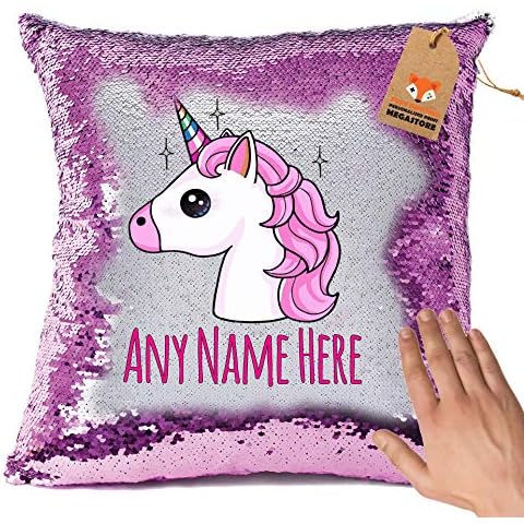 Personalised Magic Sequin Unicorn Cushion Cover