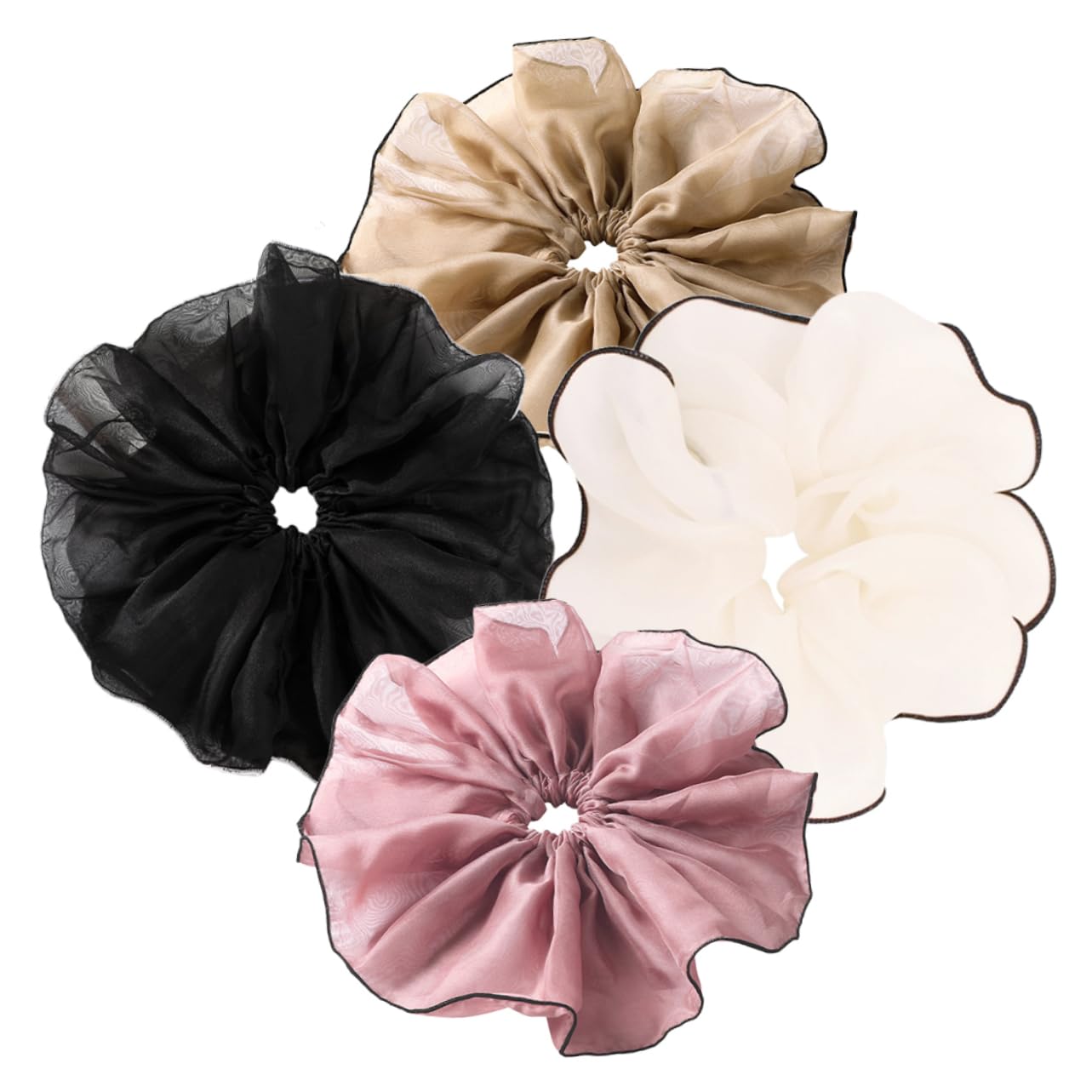 FRCOLOR 16piezas Scrunchies De Pelo Elásticos Para Mujer Coleteros De Moda Neutros Para Coletas y Peinados