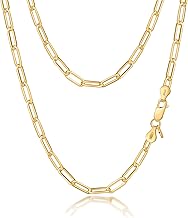 Collier à Maillons en Trombone en 925 Argent Sterling Amberta pour Femmes
