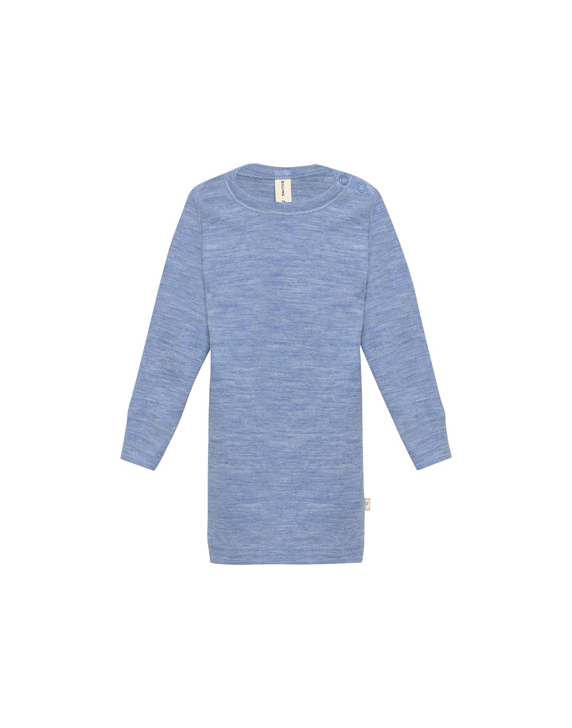 Dilling Light Blue Melange Baby Natural Merino Wool Top, 86