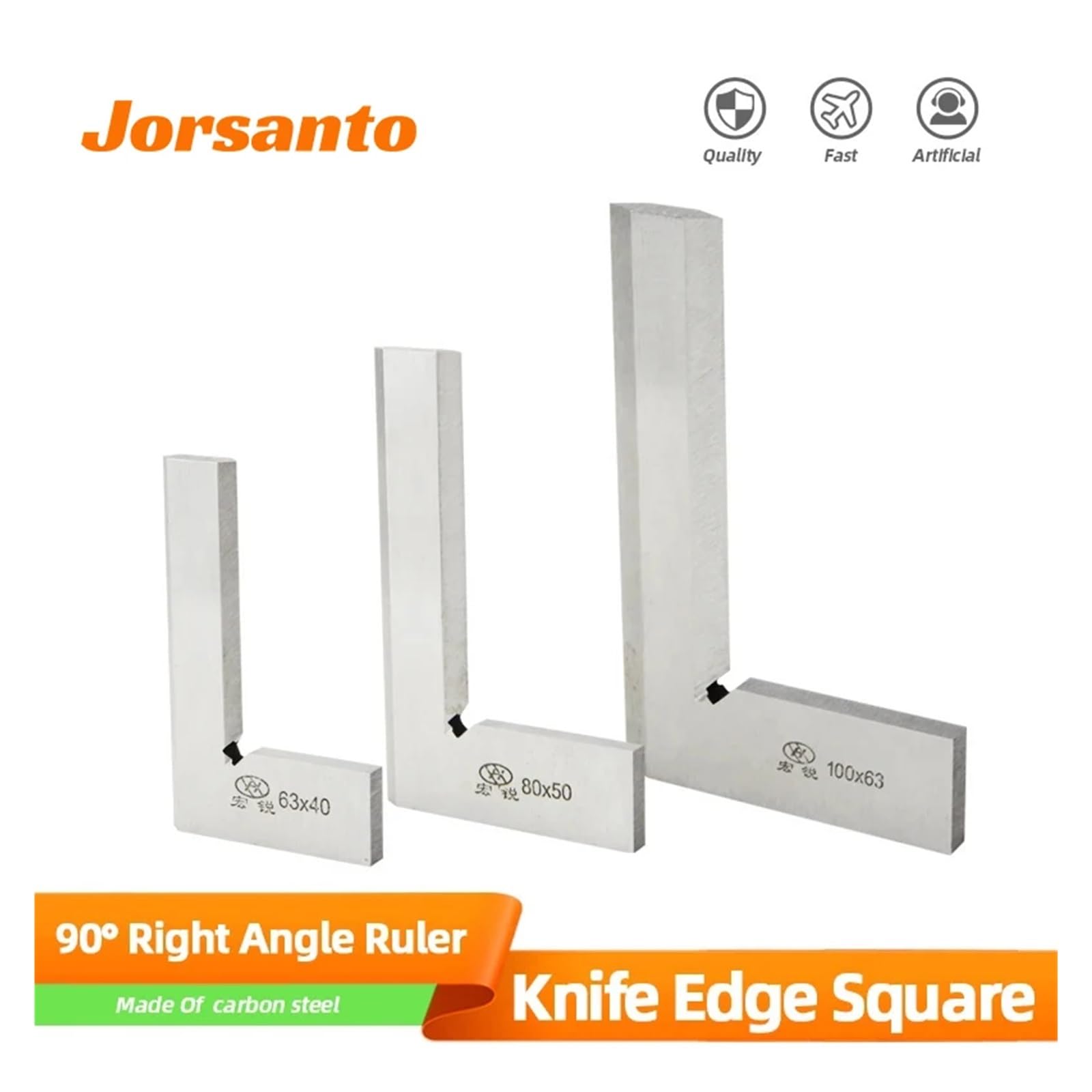 Blocchetto di riscontro, Righello Quadrato Con Bordo A Coltello Da 90 Gradi Misurazione Lama Multi-angolo Prova Ad Angolo Set Di Righelli A Forma Squadre Strumento Calibro(200x125 Square Ruler)