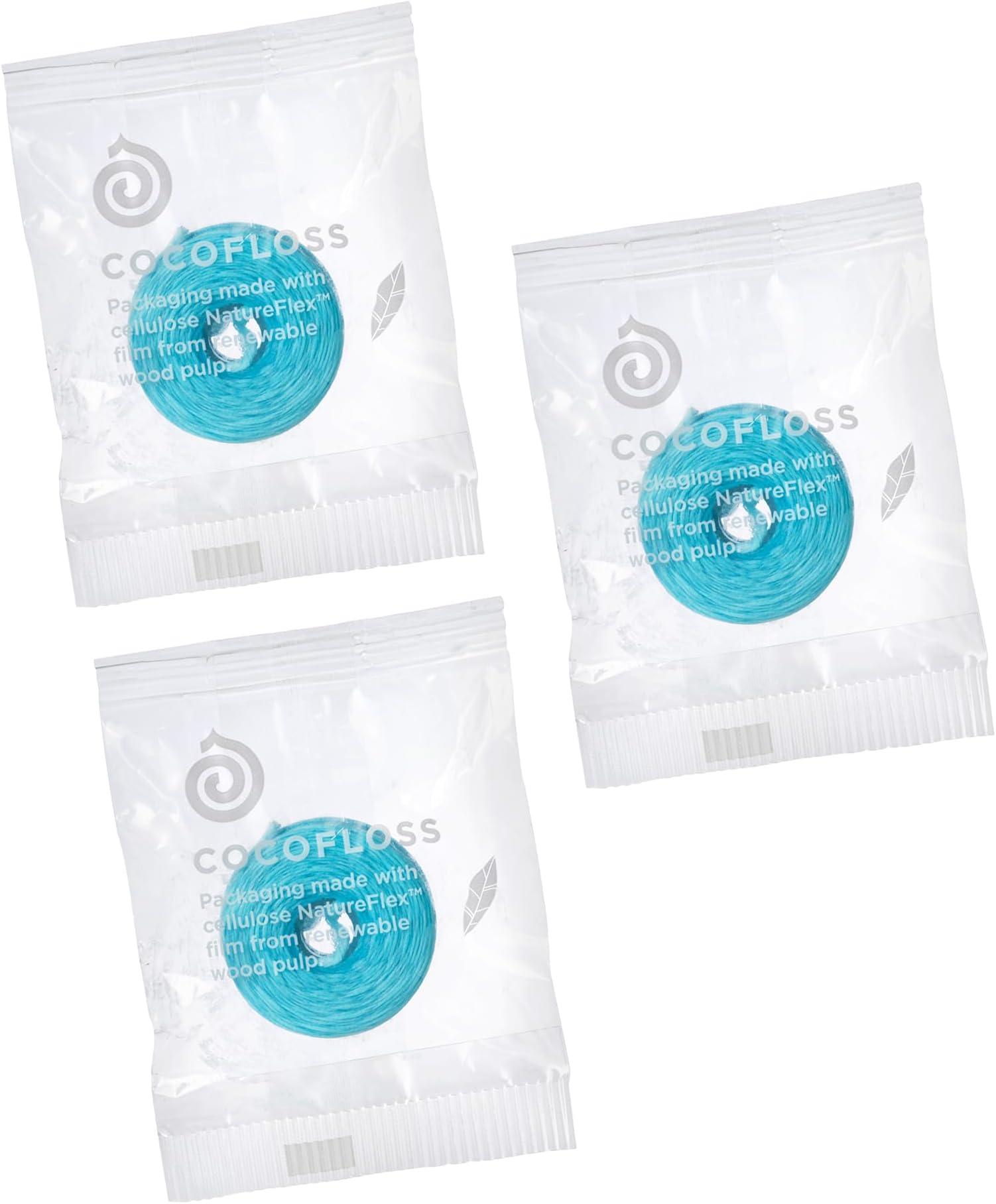 Cocofloss Expanding Woven Dental Floss Refill by Cocolab, Waxed Tooth Floss for Daily Oral Care, Coconut Oil Infused, Vegan, for Adults and Kids, Mint Scent, 3 Pack Refills