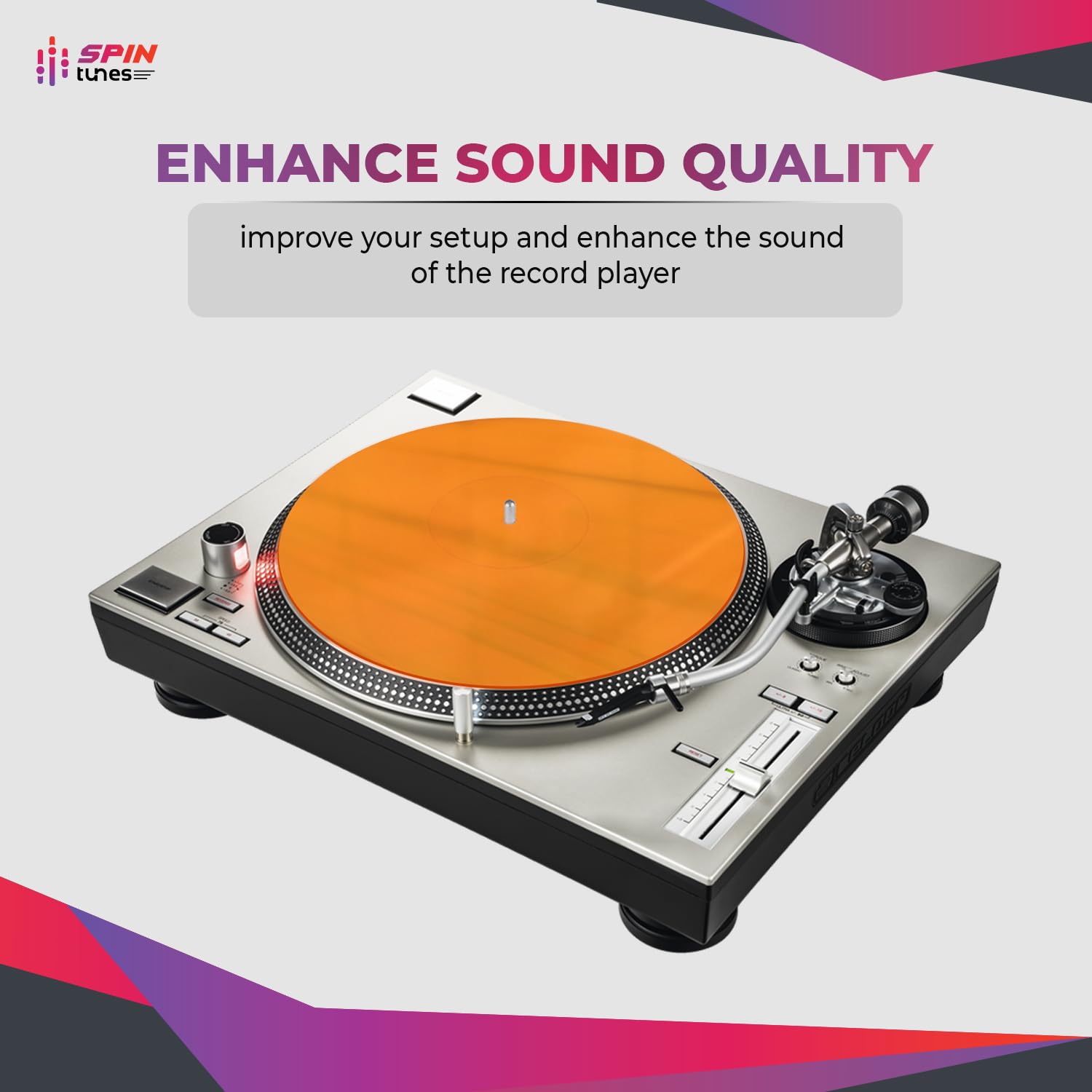 Alfombrilla para tocadiscos, alfombrilla acrílica para tocadiscos de vinilo LP de 2,7 mm de grosor para un mejor soporte de sonido en el tocadiscos, proporciona graves antiestáticos y más a