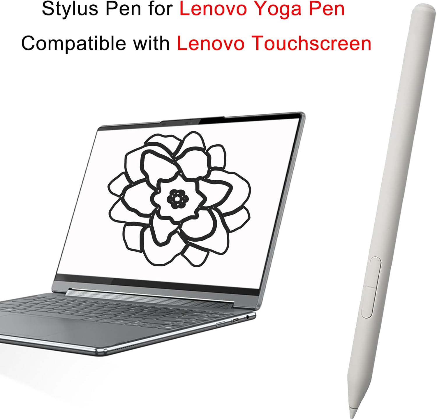 Stylus Yoga Pen for Lenovo Yoga Pen(4X81Q95846) YogaPen WE05,US501,US502 Compatible with Lenovo 300/500 Series,Chromebook Duet 3/5 Series,ThinkPad X/X1 Series,IdeaPad Flex Series(White)