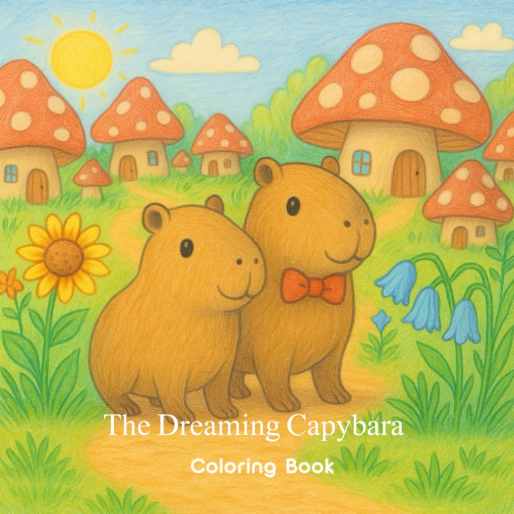 The Dreaming Capybara Coloring Book