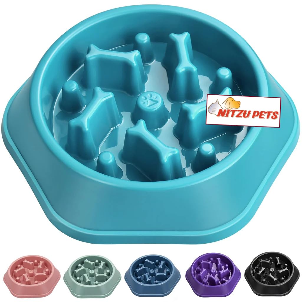 NITZU PETS Slow Feeder Dog Bowl Anti Gulping Healthy Eating Interactive Bloat Stop Fun Alternative Non Slip Dog Slow Food Feeding Pet Bowl Slow Eating Healthy for Small Medium Size Dogs Color May Vary (B0C9JKGVKZ) Amazon Price History, Amazon Price Tracker