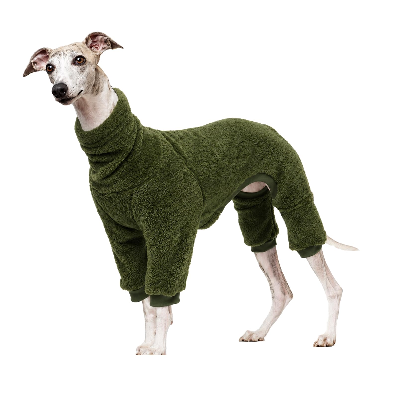 babepet Fuzzy Velvet Coat for Greyhound,Whippet Fleece Clothes with legs
