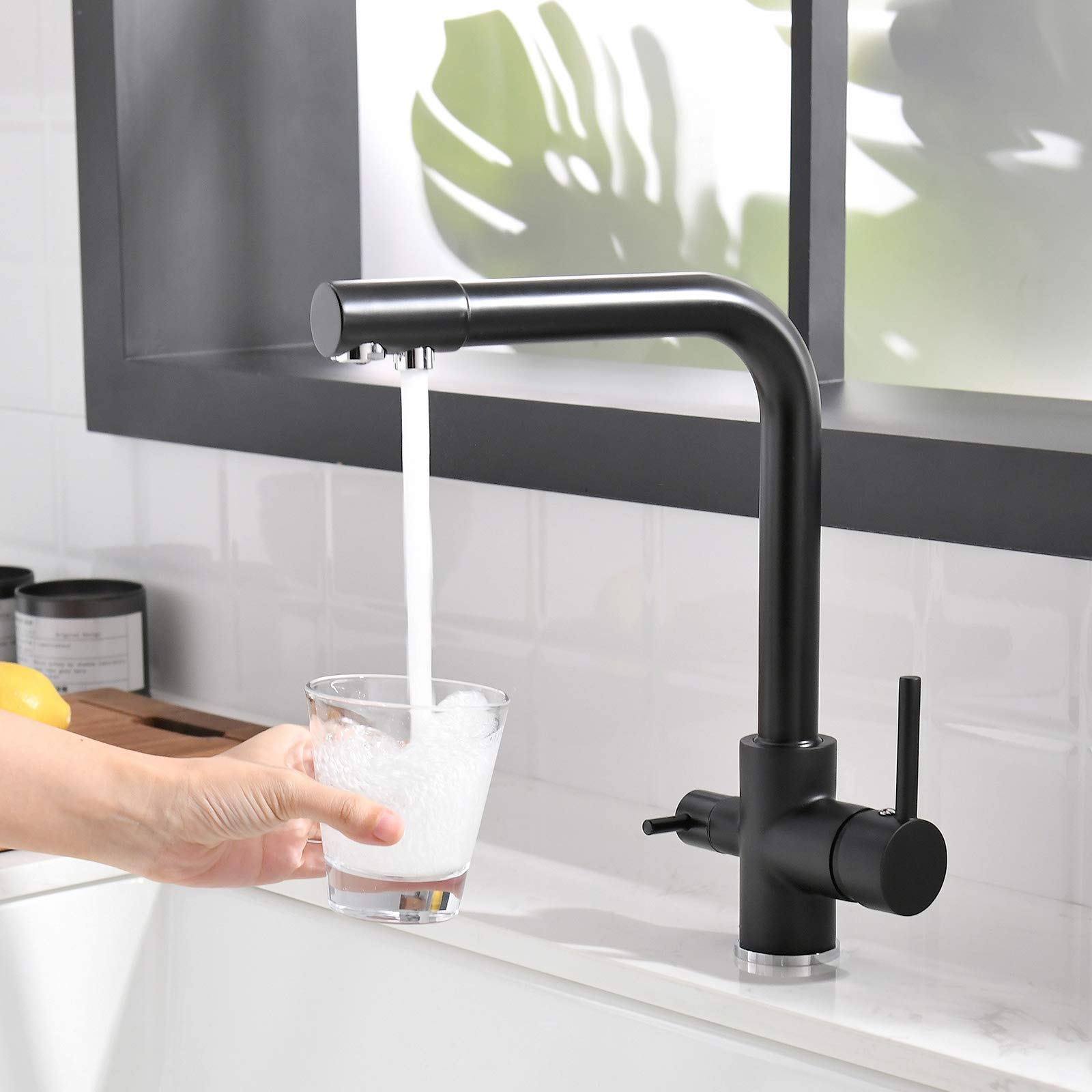 Buy TIMACO 3Way Kitchen Tap, Black, 360° Rotatable Kitchen Tap, Single