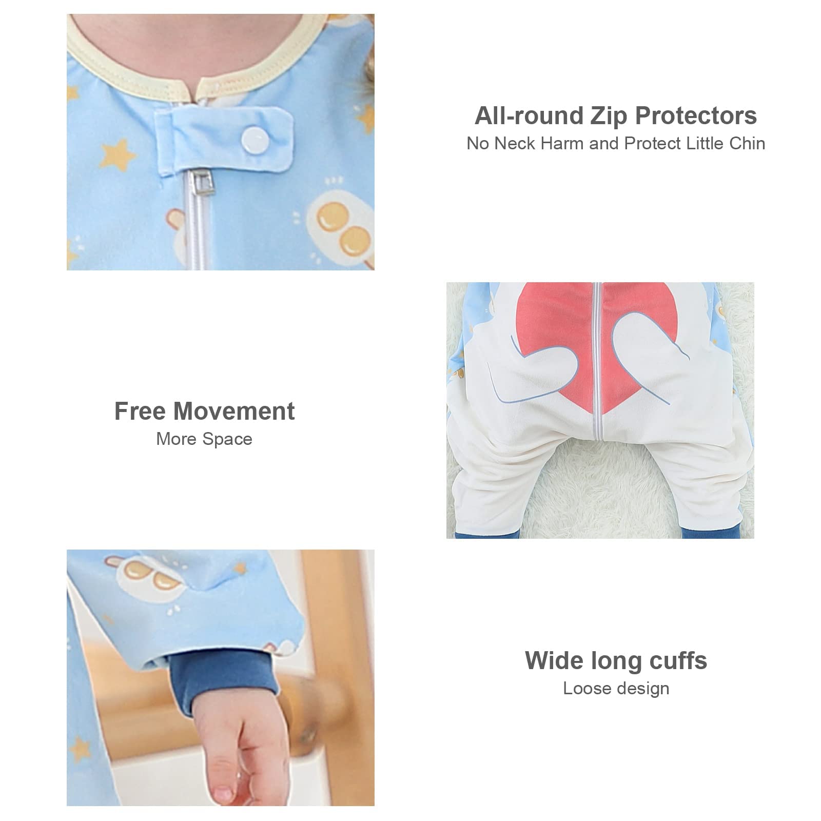 Sacco Nanna Con Piedini Per Bambini 5-6 Anni - Unicorno Morbido | Pigiama Unisex - Foto 9