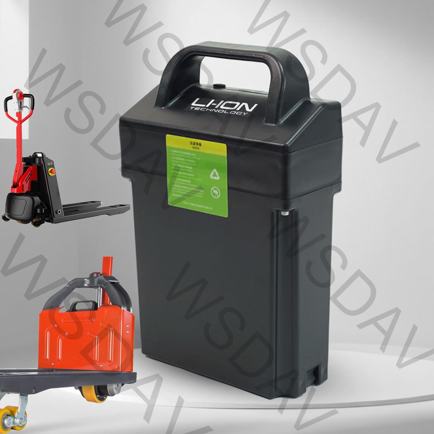 Batteria al Litio da 24 V 20 Ah per Carrello elevatore, Batteria elettrica da 24 Volt per transpallet Elettrico, Accessorio EPL1531/MT12,Without Lights